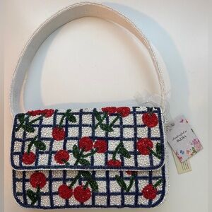 NWT Viral Made in India | Beaded Cherry Shoulder Bag